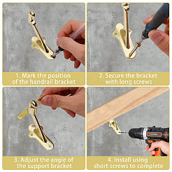 Zinc Alloy Staircase Handrail Bracket&nbsp;FIND-WH0149-99