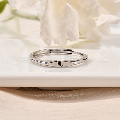 Rhodium Plated 925 Sterling Silver Adjustable Rings&nbsp;RJEW-S397-01P-12