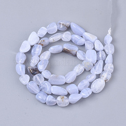 Natural Blue Lace Agate Beads Strands&nbsp;G-S363-047B