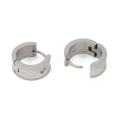 Non-Tarnish Round 304 Stainless Steel Hoop Earrings&nbsp;EJEW-M001-04P
