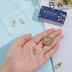 6Pcs Brass Spring Gate Rings&nbsp;KK-SC0007-07