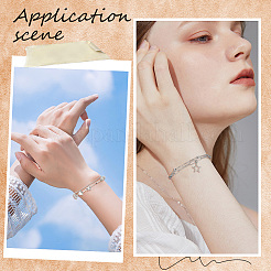 Zinc Alloy Star Pendant Layered Necklaces & Multi-strand Bracelets for Women&nbsp;SJEW-SC0001-03