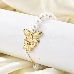 Ion Plating(IP) 304 Stainless Steel Link Bracelets for Women&nbsp;BJEW-P345-03G