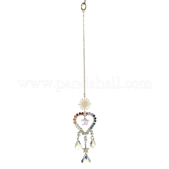 Chakra Gemstone Beads Pendant Decorations&nbsp;HJEW-JM01152-04