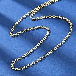 2.5MM Brass Cable Chain Necklaces&nbsp;NJEW-L356-04G