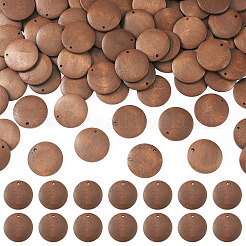 100Pcs Natural Wood Pendants&nbsp;WOOD-TA0003-08
