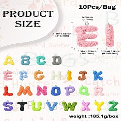 52Pcs 26 Styles Opaque Resin Pendants&nbsp;RESI-CJ0003-87