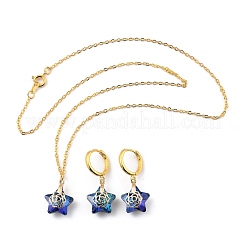 Electroplate Star Glass Jewelry Sets&nbsp;SJEW-JS01120-02