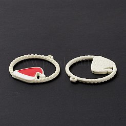Christmas Theme Spray Painted Alloy Enamel Pendants&nbsp;FIND-E022-03