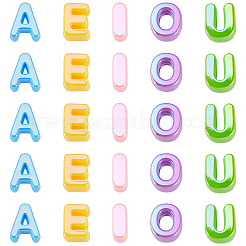 40Pcs 5 Styles UV Plating Opaque Acrylic European Beads&nbsp;OACR-TA0004-91
