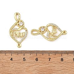 Mother's Day Brass Micro Pave Clear Cubic Zirconia Pendants&nbsp;CU-B002-04G