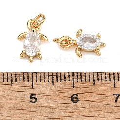 SHEGRACE Brass Clear Cubic Zirconia Charms&nbsp;XGRQ2O935-417G