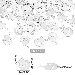 120Pcs 304 Stainless Steel Charms&nbsp;STAS-UN0028-81
