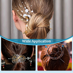 2Pcs Brass Hair Sticks&nbsp;OHAR-PH00001