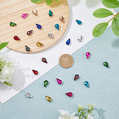 96Pcs 12 Colors Teardrop Sew on Rhinestone&nbsp;RGLA-DC0001-04