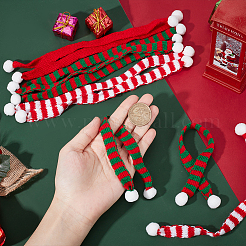 30Pcs 3 Style Mini Christmas Striped Knitted Scarf&nbsp;DIY-NB0008-79