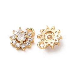 Brass Micro Pave Cubic Zirconia Charms&nbsp;CU-K002-39G-C