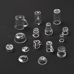 15Pcs Transparent Plastic Food Play Cup Set&nbsp;AJEW-K030-04