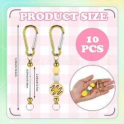 10Pcs Aluminum with Rock Climbing Carabiners&nbsp;AJEW-SZ0002-58A