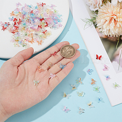150Pcs 3 Styles Resin Butterfly Cabochons&nbsp;MRMJ-DR0001-04
