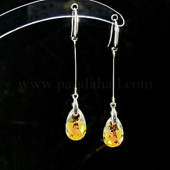 Brass & Synthetic Quartz Dangle Earrings for Women&nbsp;WG42CC0-01