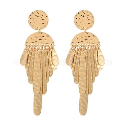 Zinc Alloy Flat Round Chandelier Earrings&nbsp;EJEW-Z107-03G-02