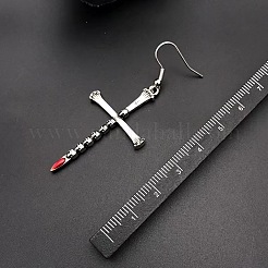 Halloween Cross Alloy Dangle Earrings&nbsp;FS-WG09240-01