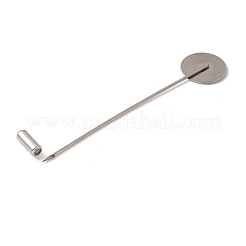 Tarnish Resistant 304 Stainless Steel Lapel Pins Base Settings&nbsp;STAS-E179-01P