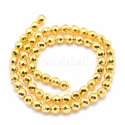 Electroplate Non-magnetic Synthetic Hematite Beads Strands&nbsp;G-L485-03A-G