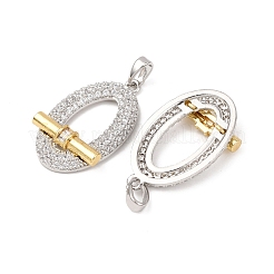 Brass Micro Pave Cubic Zirconia Pendants&nbsp;KK-G543-14GP-03