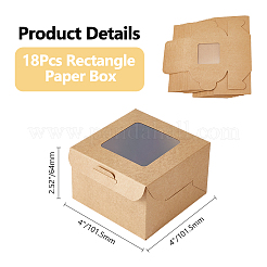 Square Kraft Paper Storage Gift Boxes&nbsp;CON-WH0095-81A-01