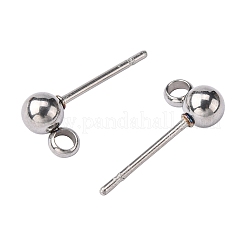 Non-Tarnish 304 Stainless Steel Stud Earring Findings&nbsp;STAS-E026-3