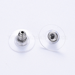 304 Stainless Steel Bullet Clutch Earring Backs&nbsp;X-STAS-S113-003P