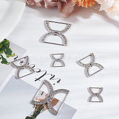 12Pcs 3 Styles Alloy Rhinestone Underwear Strap Adjustment Buckles&nbsp;FIND-WR0010-52