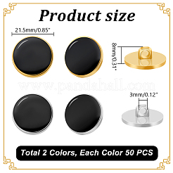 100Pcs 2 Colors Plastic Shank Buttons&nbsp;BUTT-GA0001-12B