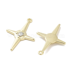 Rack Plating Alloy Rhinestone Pendants&nbsp;PALLOY-F311-05G