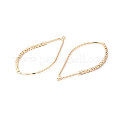 Brass Open Back Bezel Pendants&nbsp;KK-O144-25G