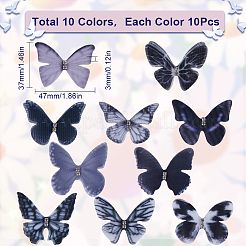 100Pcs 10 Colors Gothic Style 2-Layer Fibre Tulle Ornament Accessories&nbsp;FIND-SC0005-80