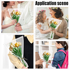 100Pcs Trapezoid OPP Plastic Flower Bouquet Bags&nbsp;ABAG-AR0001-09A