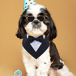 Cotton Elegant Dog Collar with Bowtie&nbsp;AJEW-WH0348-218