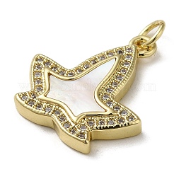 Brass Micro Pave Cubic Zirconia Pendants&nbsp;KK-Q808-20G