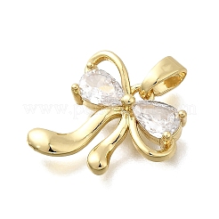 Brass Micro Pave Cubic Zirconia Charms&nbsp;KK-P336-38G-04