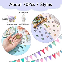 70Pcs 7 Colors Glass Beads&nbsp;GLAA-CJ0002-52