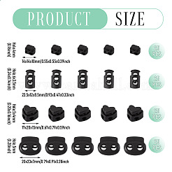 100Pcs 4 Styles Plastic Cord Locks&nbsp;FIND-TA0010-22