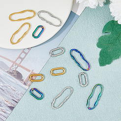 12Pcs 6 Style 304 Stainless Steel Linking Rings&nbsp;STAS-FH0001-95