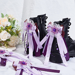Alloy & Ribbon Ornament Accessories Shoe Charms&nbsp;DIY-CY0002-96B