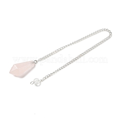 Natural Rose Quartz Cone Pointed Dowsing Pendulums&nbsp;G-A249-02S-07