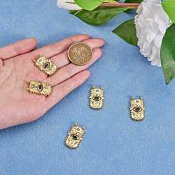 5Pcs Brass Micro Pave Cubic Zirconia Pendants&nbsp;ZIRC-SZ0004-47