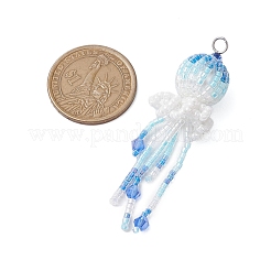 Seed Beads Beaded Charms&nbsp;PALLOY-MZ00316