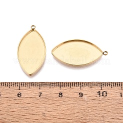 304 Stainless Steel Pendant Cabochon Component&nbsp;STAS-Q113-18C-G